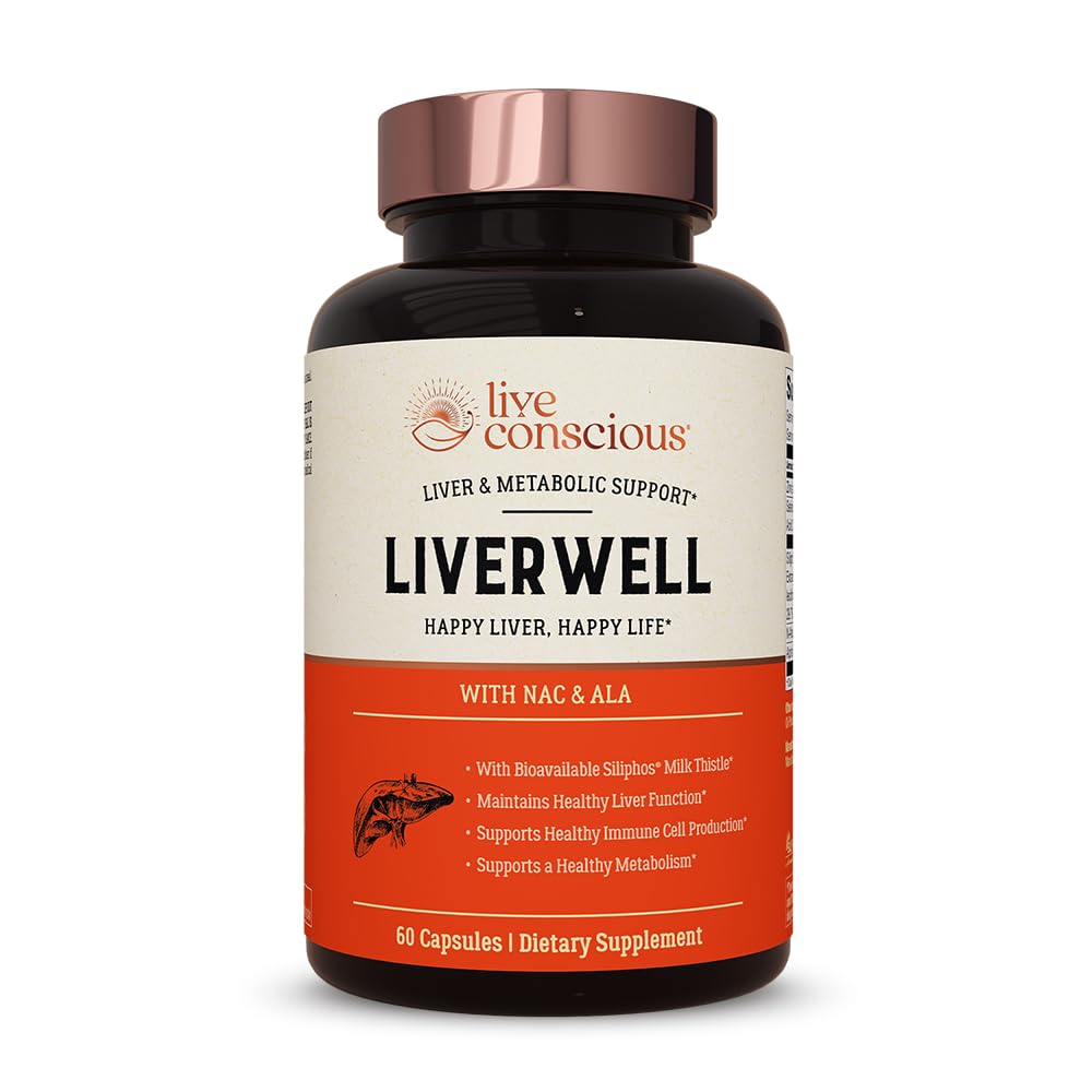 Live Conscious LiverWell - Alpha Lipoic Acid + Zinc + Selenium Supplement - Liver & Immune Support