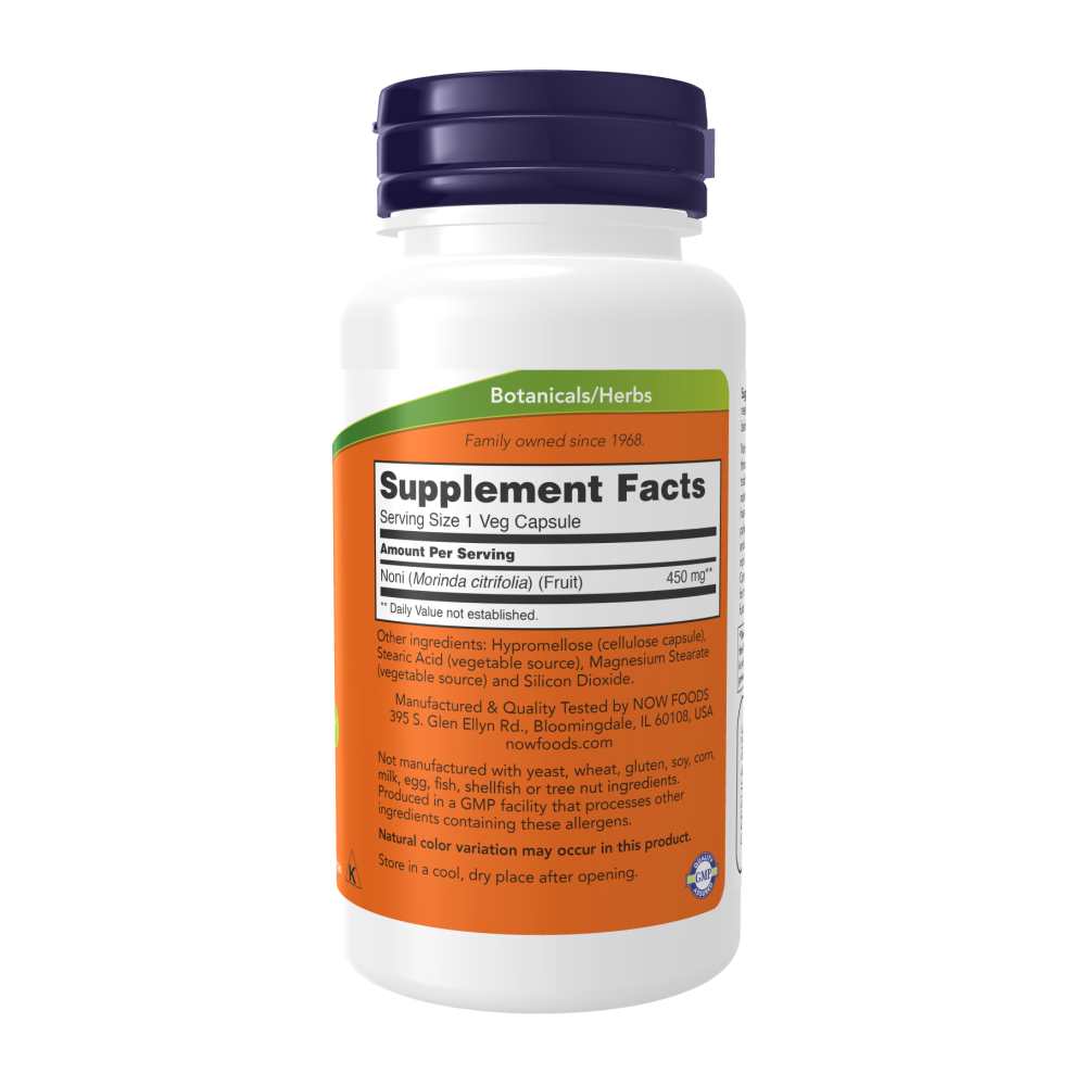 Now Foods Noni 450mg – Antioxidant Support with Polysaccharides & Phytonutrients – 90 Veg Capsules