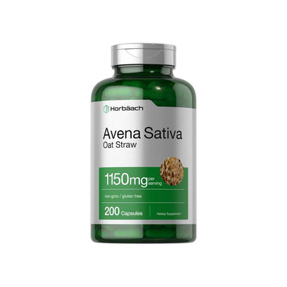 Horbäach Avena Sativa Extract 1150mg per Serving | 200 Capsules