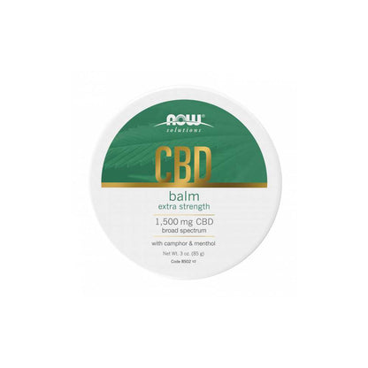 Now Foods Cbd Balm Extra Strength – 1,500 Mg Broad Spectrum Cbd – with Camphor & Menthol – 3 Oz. (85 G)