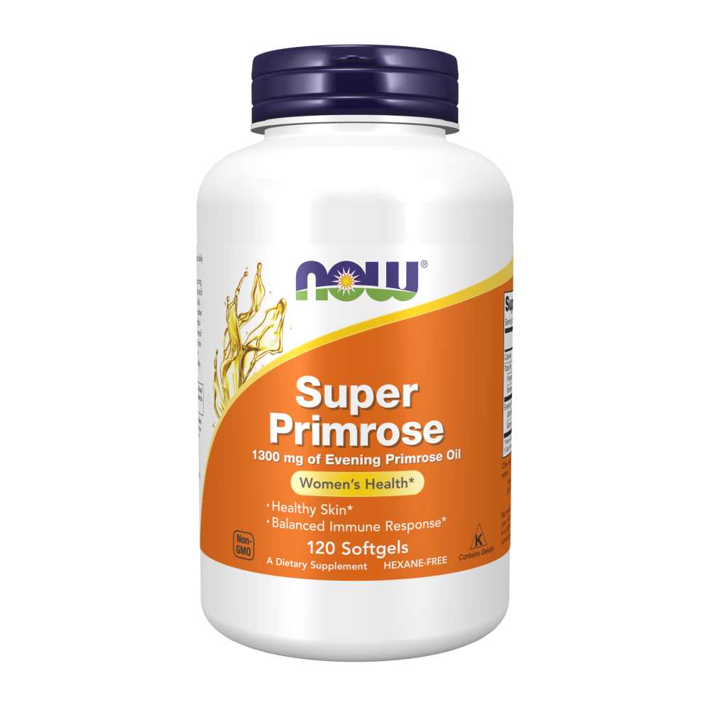 Now Foods Super Primrose 1300mg – Evening Primrose Oil for Women’s Health – 60 Softgels