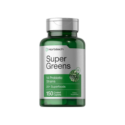 Horbäach Super Greens with Probiotics | 150 Caplets