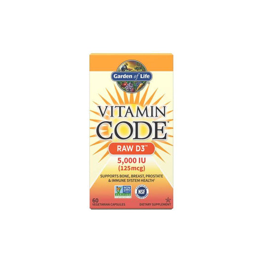 Garden of Life Vitamin Code Raw Vitamin D3 5,000 Iu 60 Capsules