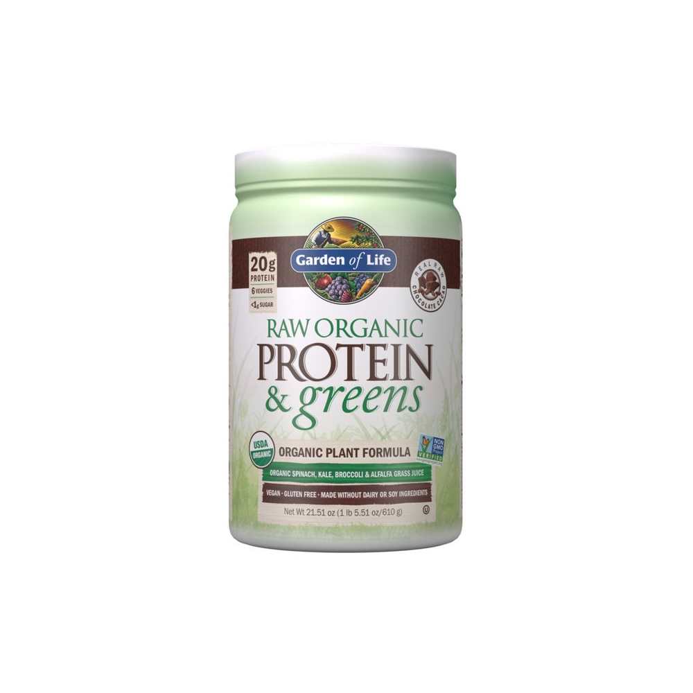 Garden of Life Raw Protein & Greens Chocolate Cacao 22oz (610g) Powder