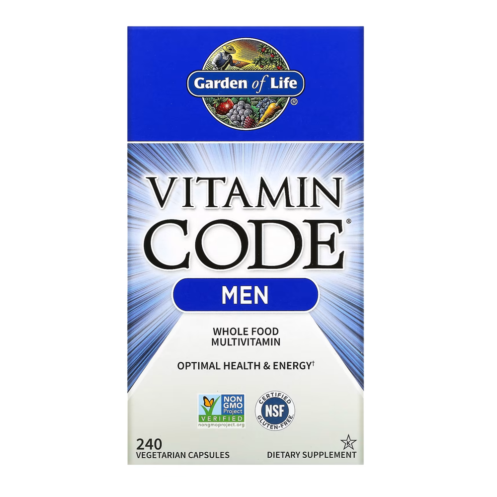 Garden Of Life Vitamin Code Men - Whole Food Multivitamin | 240 Vegetarian Capsules