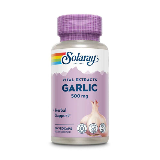 Solaray Garlic Bulb Extract, Odor-Free 500mg 60 Caps