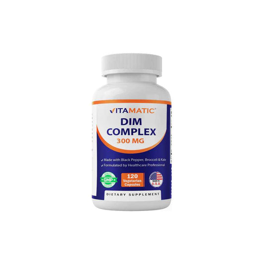 Vitamatic DIM Supplement Complex for Women & Men 300mg 120 Veg Capsules