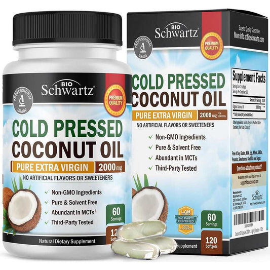 Bio Schwartz Organic Coconut Oil – 120 Softgels