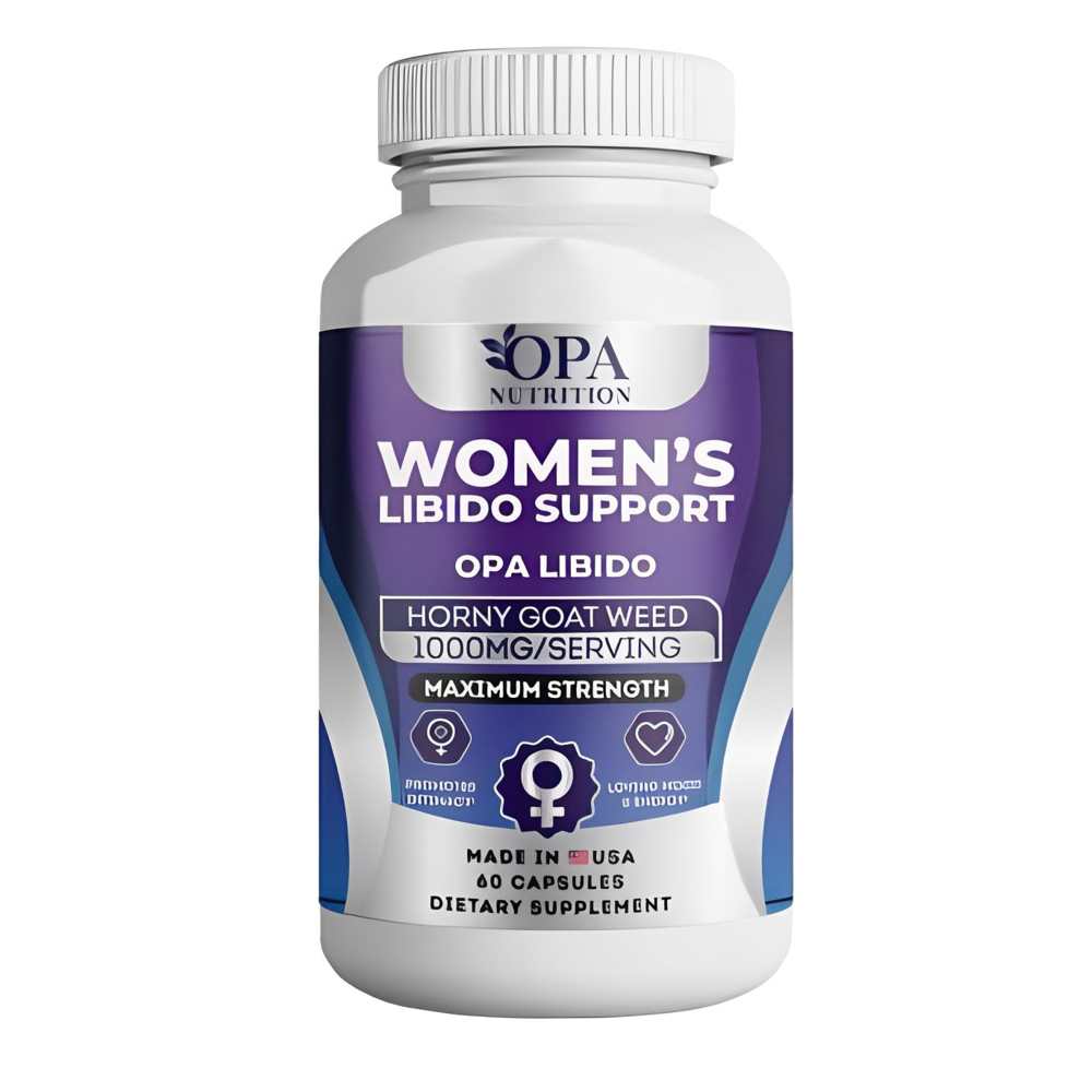 Opa Nutrition Women’s Libido Support – Horny Goat Weed 1000mg, Maximum Strength, Made in Usa (60 Capsules)