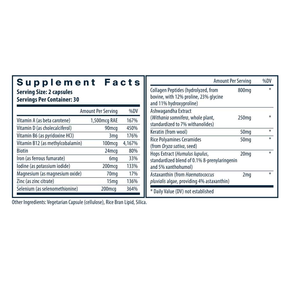 Vital Nutrients Hair Growth Complex for Women 60 Capsules