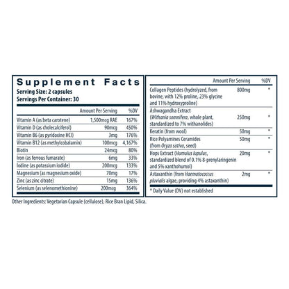 Vital Nutrients Hair Growth Complex for Women 60 Capsules