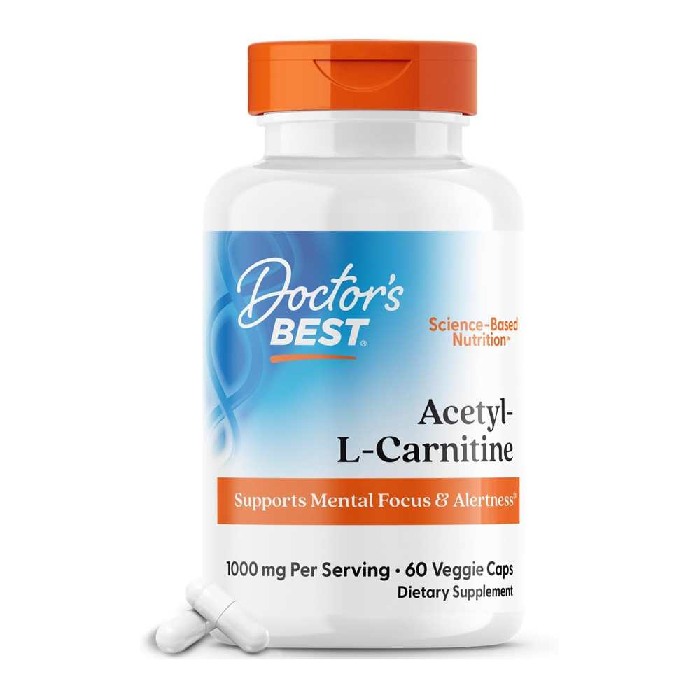 Doctor's Best Acetyl-L-Carnitine, 1000 Mg per Serving, 60 Veggie Caps