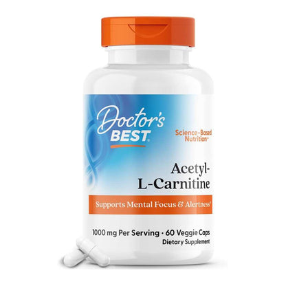 Doctor's Best Acetyl-L-Carnitine, 1000 Mg per Serving, 60 Veggie Caps