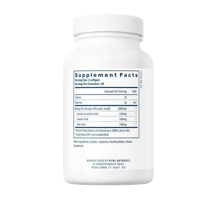 Vital Nutrients Borage Oil 60 Softgels