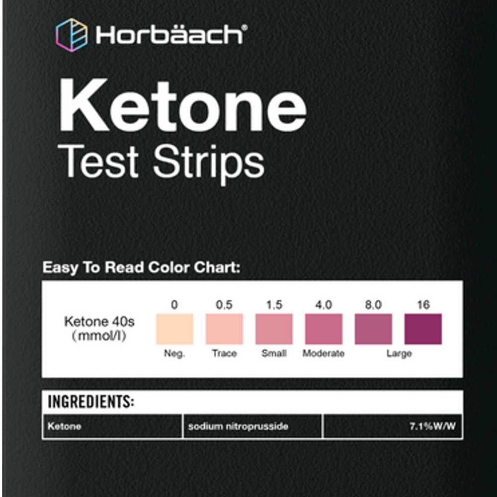 Horbäach Ketone Test Strips | 300 Count