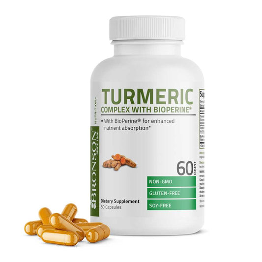 Bronson Vitamins Turmeric Complex with Bio Perine® - 1,000 Mg 60 Caps