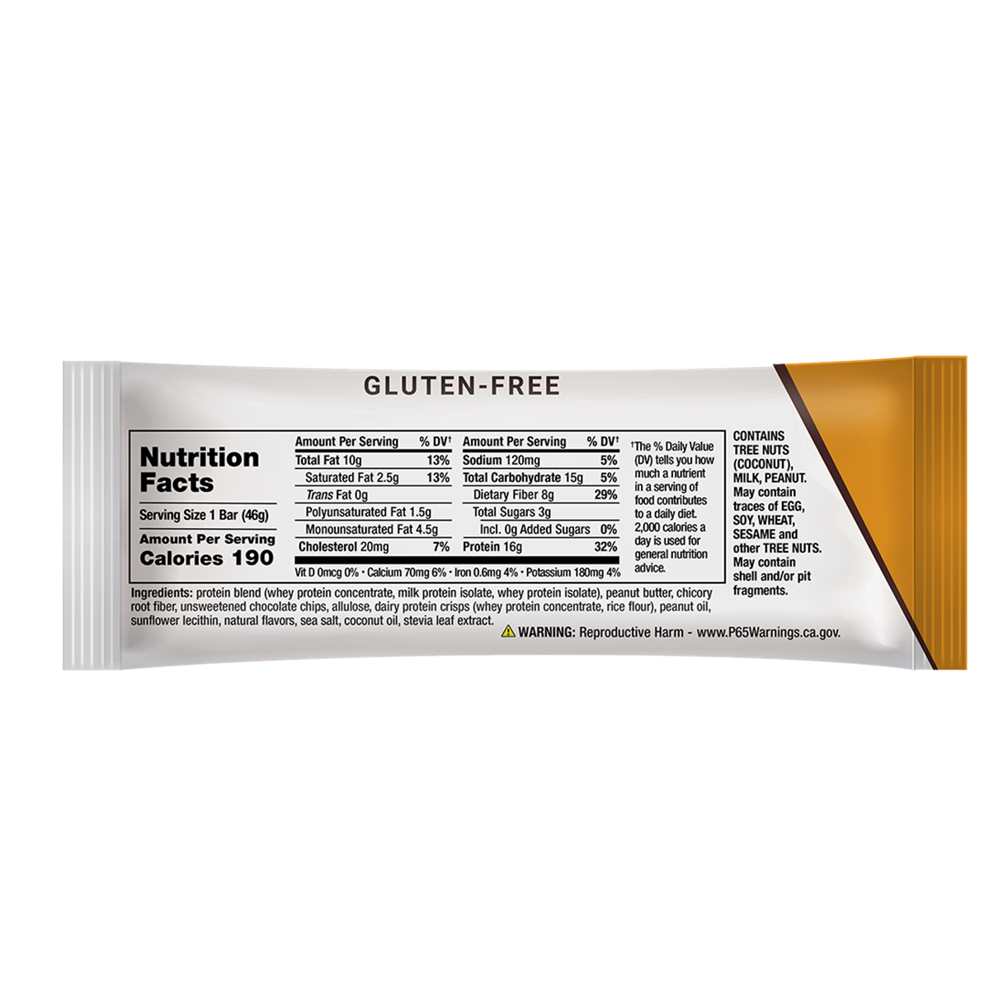 Life Extension Wellness Bar Peanut Butter Chocolate Chip 6 Each
