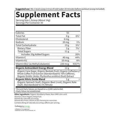 Garden of Life Sport Organic Plant-Based Energy + Focus Blackberry 432g Powder