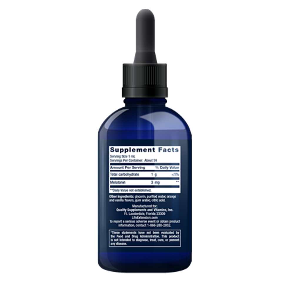 Life Extension Fast-Acting Liquid Melatonin (Citrus-Vanilla) – 2 fl oz
