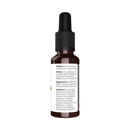 Now Foods Ear Oil – Soothing Herbal Blend with Garlic, Mullein & Tea Tree Oil – Natural Ear Care Drops – 30 M L