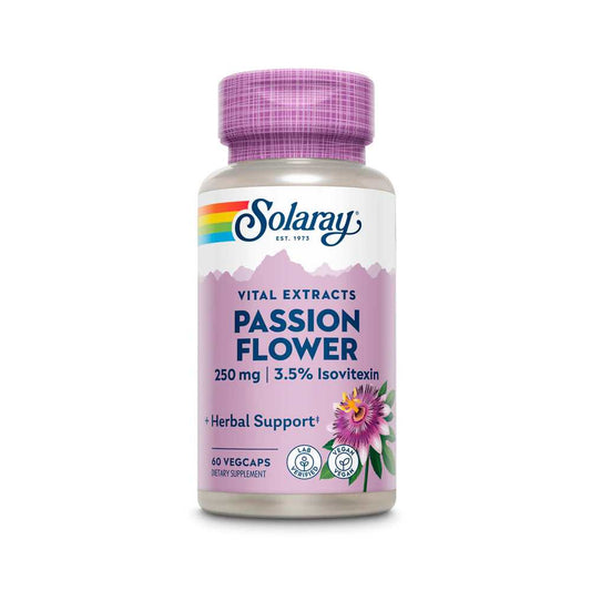 Solaray Passion Flower Aerial Extract 250mg 60 Caps