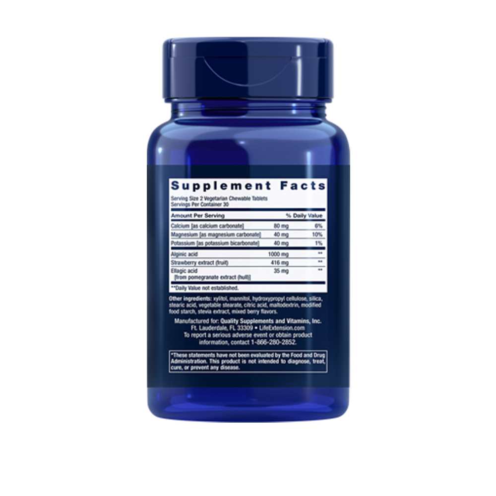 Life Extension Esophageal Guardian (berry) – 60 Vegetarian Chewable Tablets