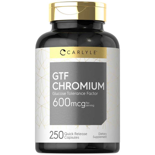 Carlyle Nutritionals GTF Chromium 600mcg per serving | 250 Capsules