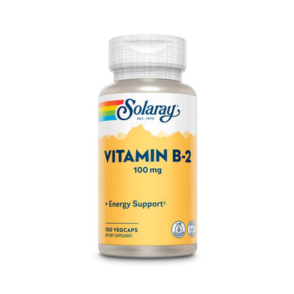 Solaray Vitamin B-2 (riboflavin) 100mg 100 Caps