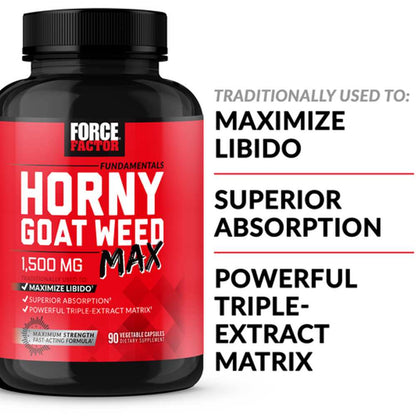 Force Factor Horny Goat Weed Max – 90 Capsules