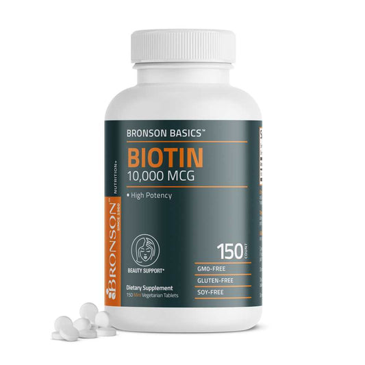 Bronson Vitamins Biotin 10,000 Mcg 150 Tabs