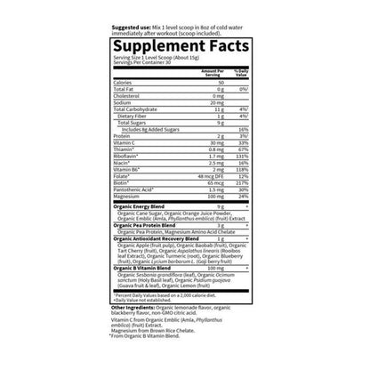 Garden of Life Sport Organic Plant-Based Recovery Blackberry Lemonade 446g Powder