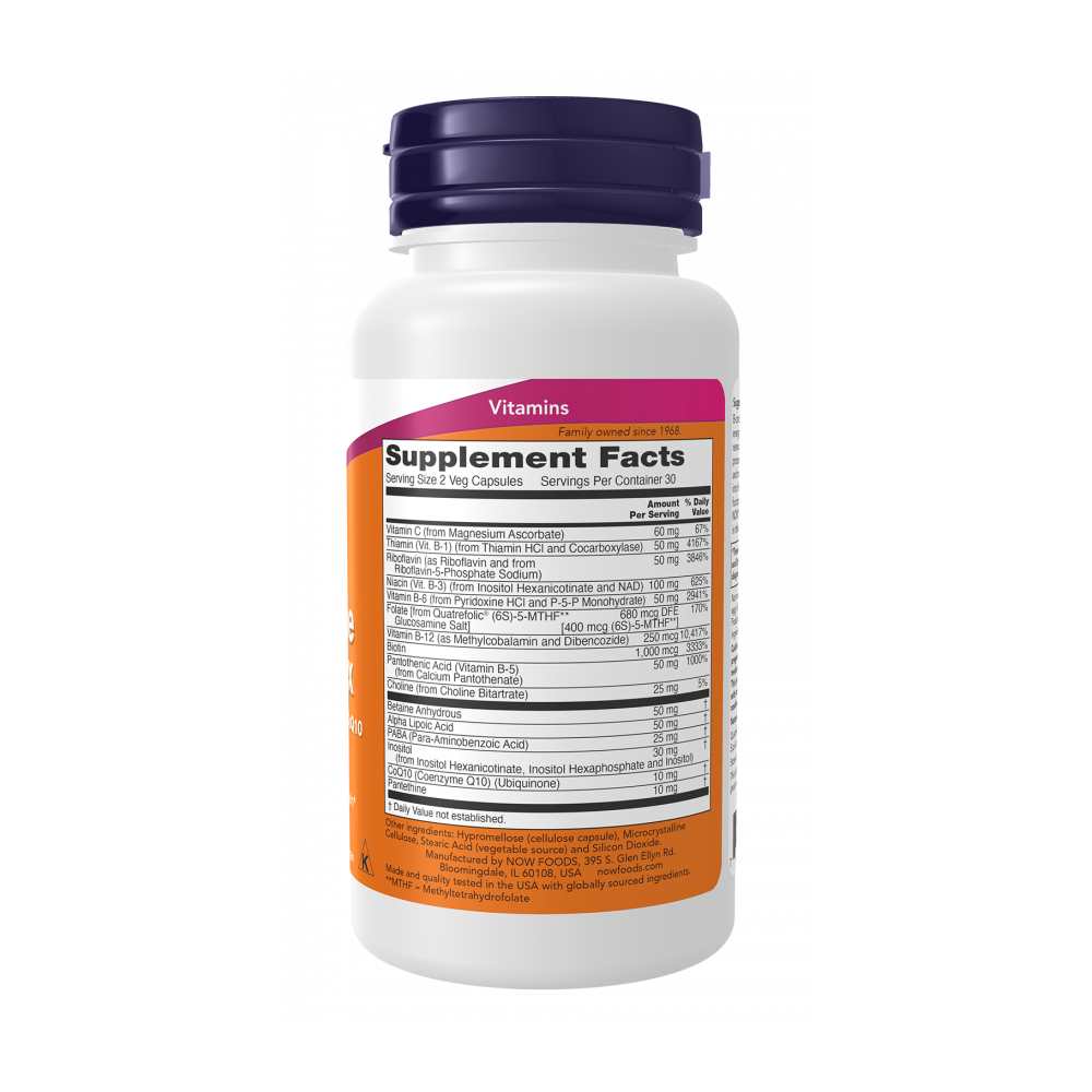 Now Foods Co-Enzyme B-Complex with Co Q10 & Alpha Lipoic Acid – 60 Capsules