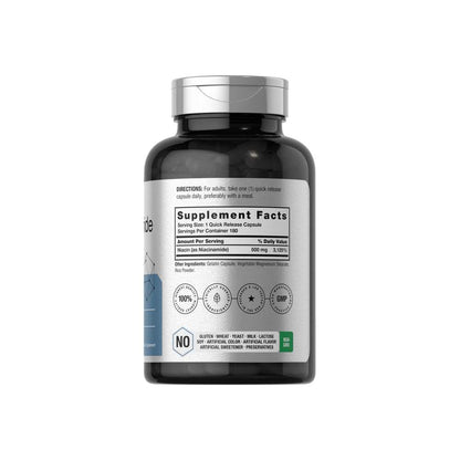 Horbäach Nicotinamide 500mg | 180 Capsules