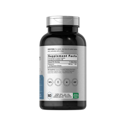 Horbäach Magnesium Citrate 400mg per Serving | 200 Caplets