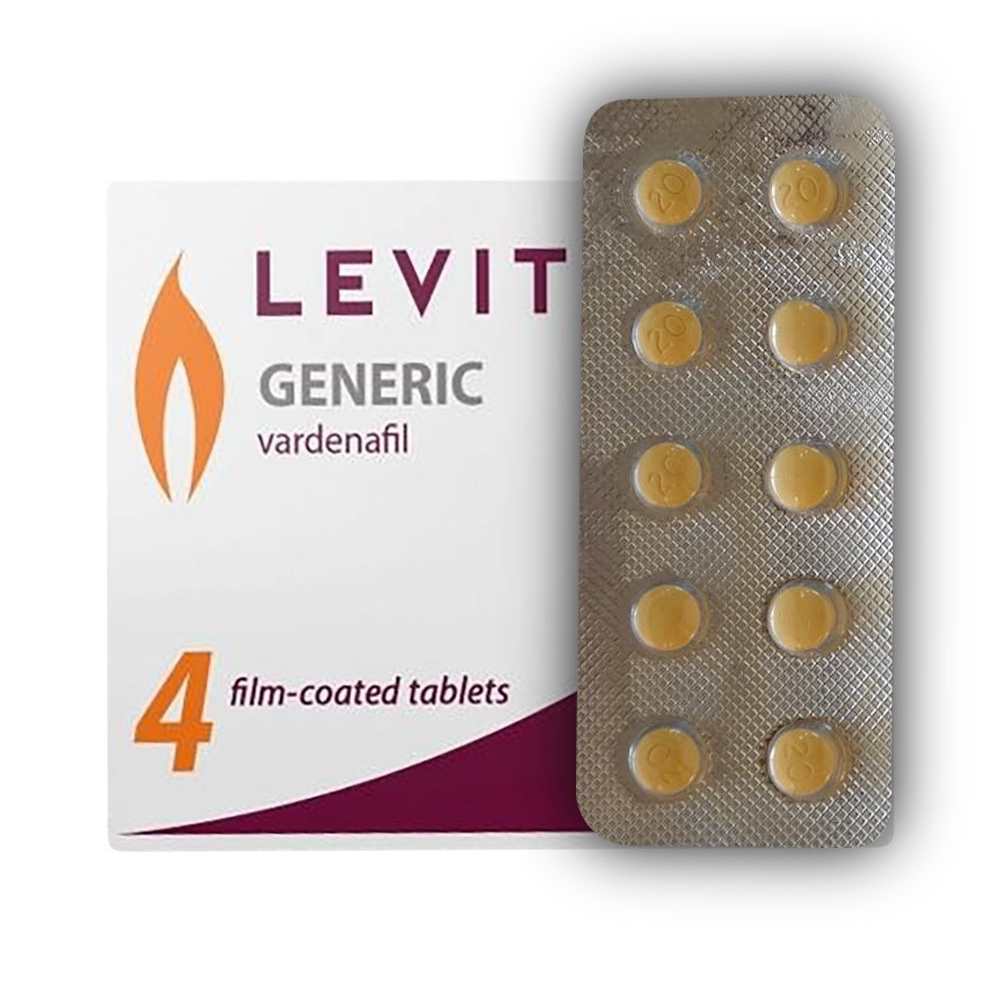 Levitra 20mg Generika Vardenafil – 4 Film-Coated Tablets