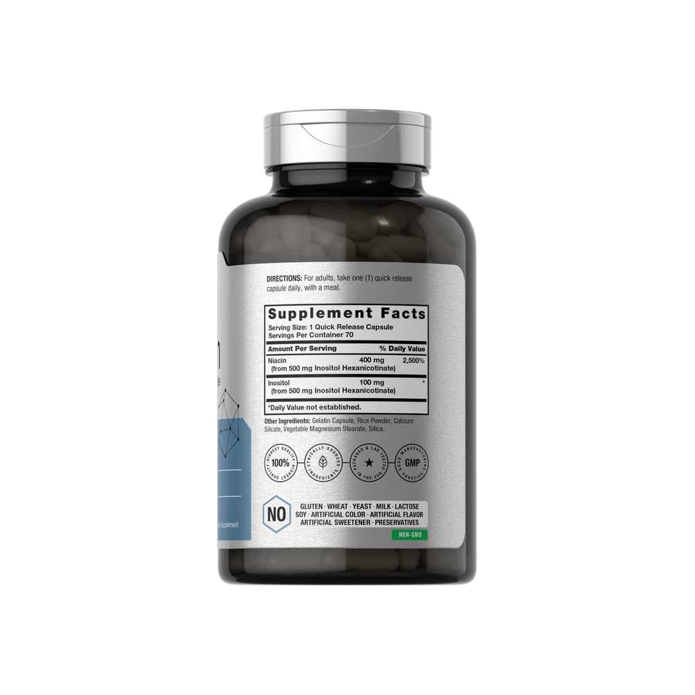 Horbäach Niacin Flush Free 500mg | 70 Capsules