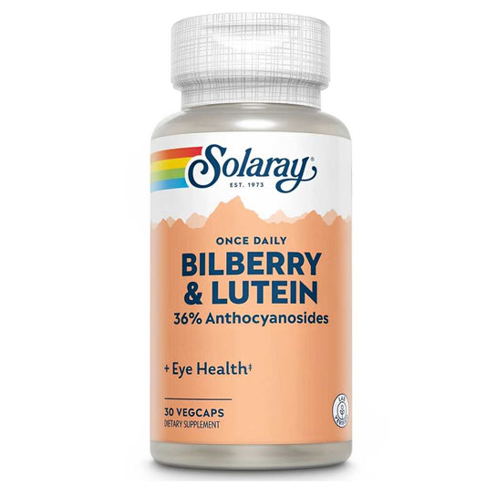 Solaray Once Daily Bilberry & Lutein – 30 Veg Caps Dietary Supplement