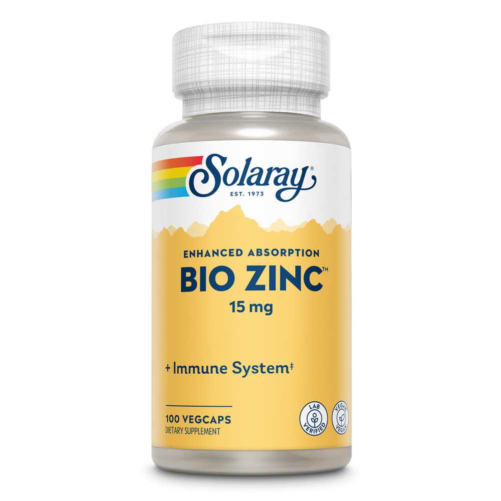 Solaray Bio Zinc 15mg 100 Caps