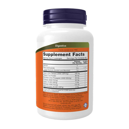 Now Foods Papaya Enzymes – Chewable Digestive Support with Mint & Chlorophyll – 180 Lozenges
