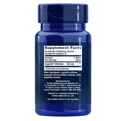 Life Extension Citicoline (cdp-Choline) – 60 Vegetarian Capsules