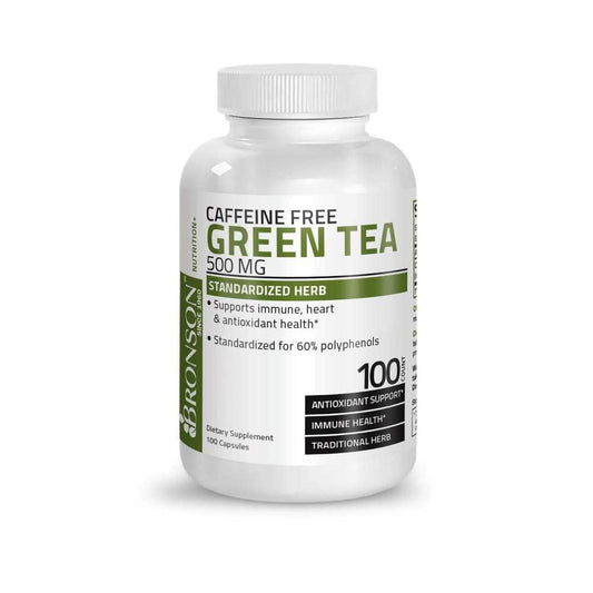 Bronson Vitamins Caffeine Free Green Tea Extract - 500 Mg - 100 Capsules