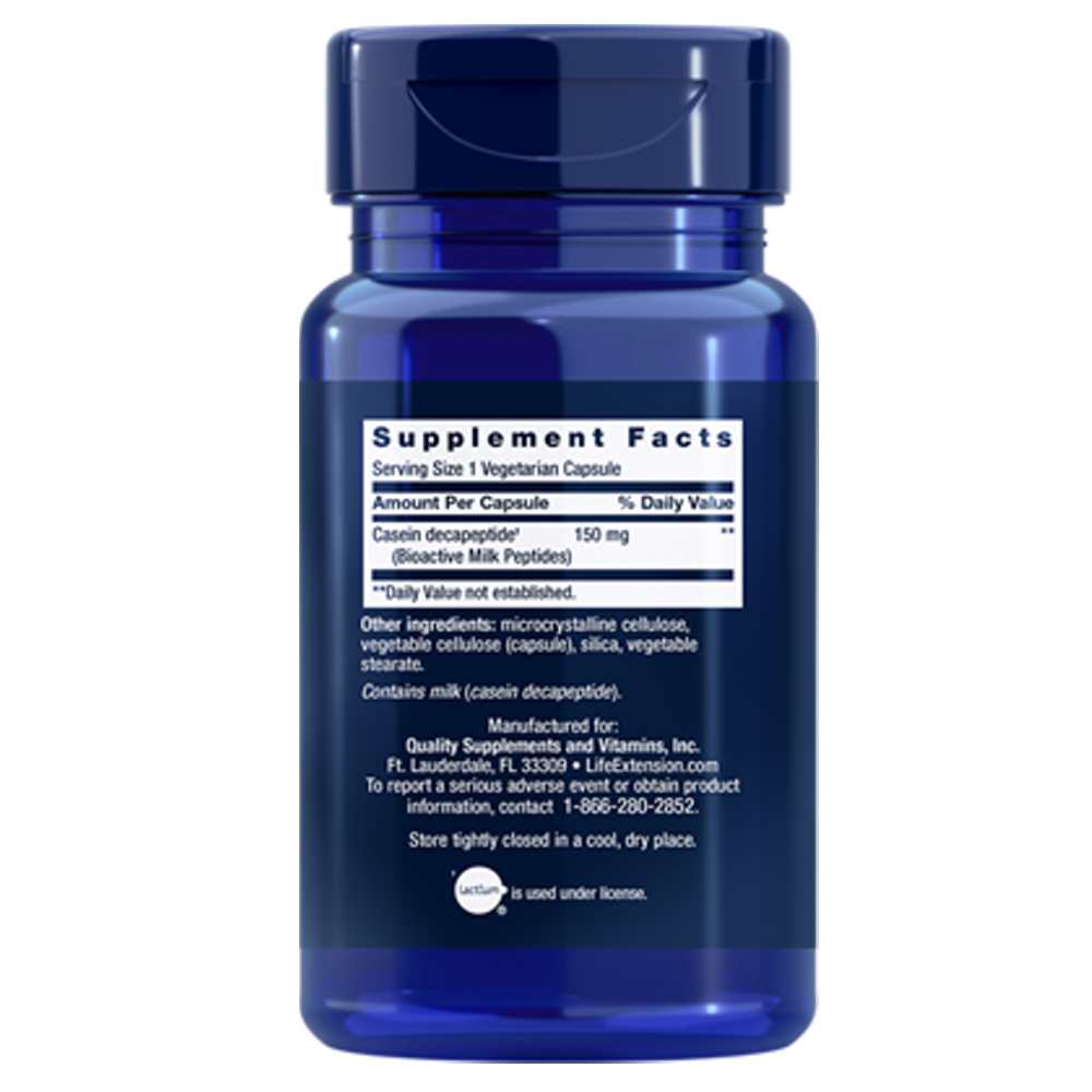 Life Extension Bioactive Milk Peptides – 30 Vegetarian Capsules