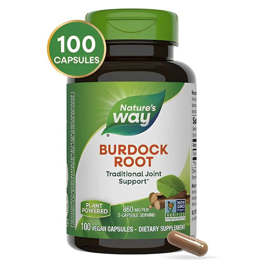 Nature's Way Burdock Root – Traditional Joint Support – Plant-Powered – 100 Vegan Capsules