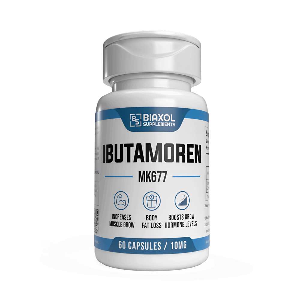 Biaxol Supplements Ibutamoren Mk-677 – Muscle Growth & Fat Loss Support (60 Capsules, 10mg)