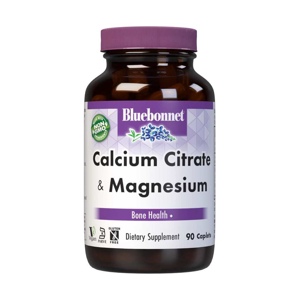 Bluebonnet Nutrition Calcium Citrate & Magnesium 90 Caplets