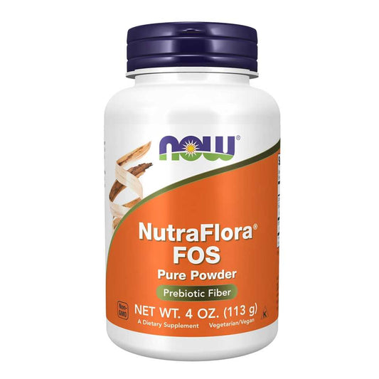 Now Foods Nutra Flora Fos Pure Powder – Prebiotic Fiber Supplement (4 Oz / 113g) Vegetarian/vegan