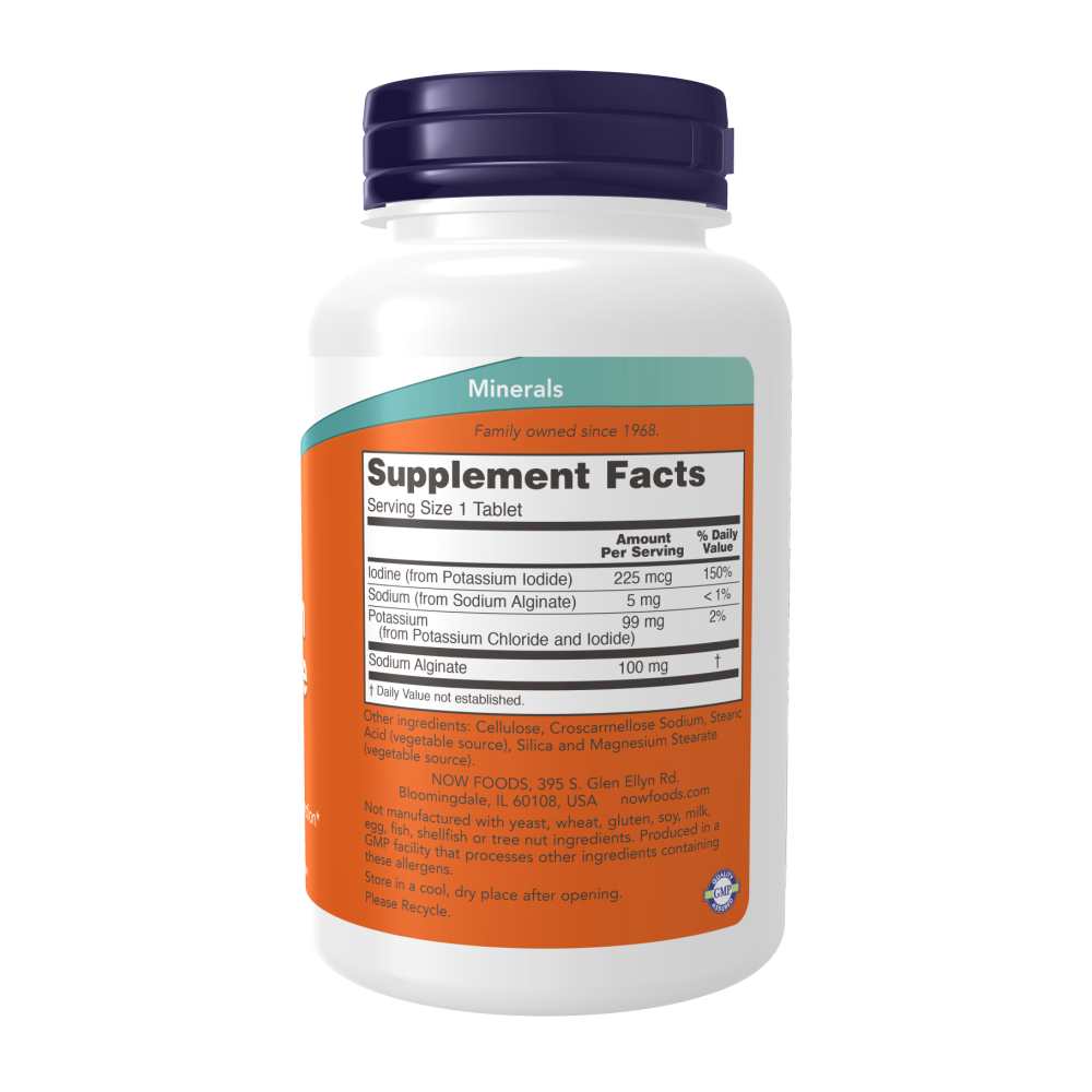 Now Foods Potassium Plus Iodine – Thyroid Support & Electrolyte Balance – 180 Tablets