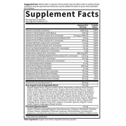 Garden of Life Vitamin Code Raw Prenatal 30 Capsules