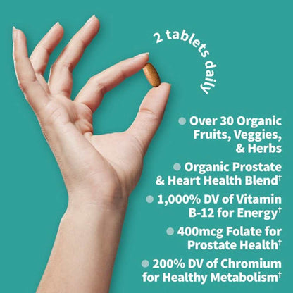 Garden of Life Organics Men's 40+ Multi 60 Tablets