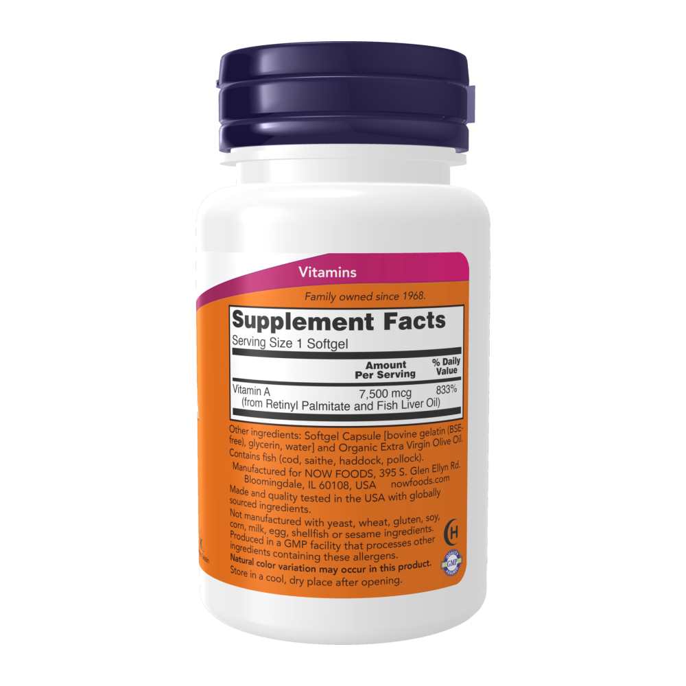Now Foods Vitamin a 25,000 Iu – Eye, Skin & Immune Support – 100 Softgels